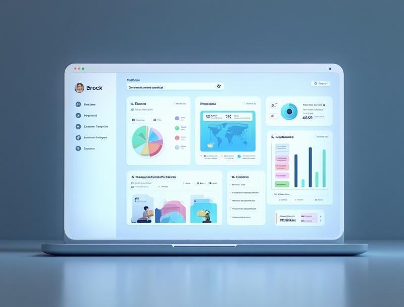 Screenshot showcasing the platform features dashboard layout and modules